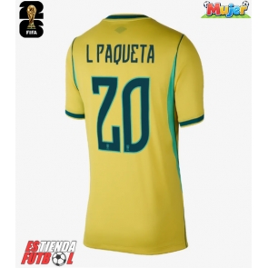 Brasil Lucas Paqueta #20 Primera Equipación Mujer Mundial 2026 Manga Corta